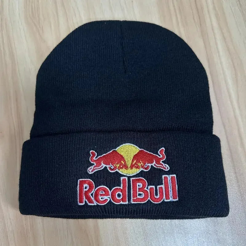 6 colors Red Bull pullover hat men's and women's autumn winter soft warm knitted Red Bull hat solid color Red Bull Beanie Hat