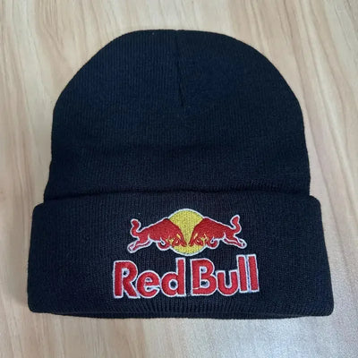 6 colors Red Bull pullover hat men's and women's autumn winter soft warm knitted Red Bull hat solid color Red Bull Beanie Hat
