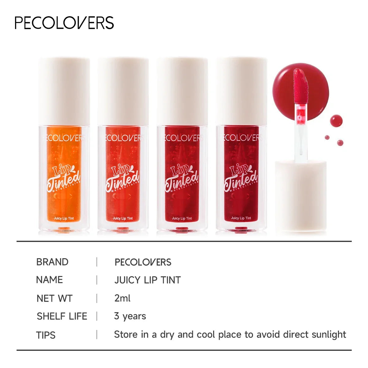 Girlish & Juicy Color Lip Tint with Moisture Essence, Long-Lasting Moisture & High Shine Plump and Pout Lip Plumper for Women