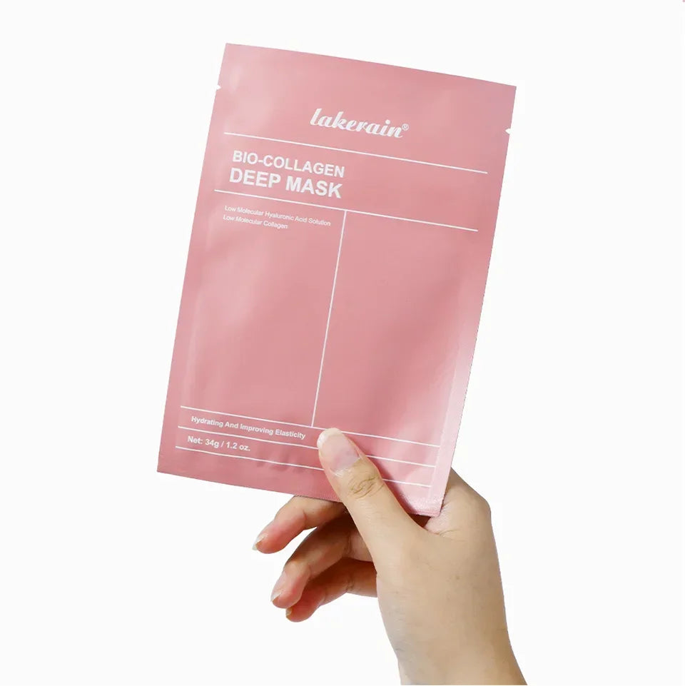 4Pcs Bio-Collagen Deep Face Mask Shrink Pores Deep Hydrating Overnight Mask Moisturizing Refreshing Brightening Face Skin Care