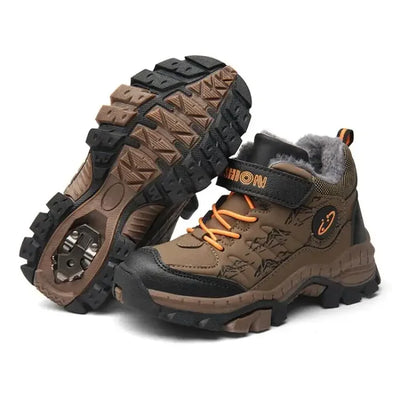 Winter Children's Casual Snow Ankle Boots Non-slip Outdoor Mountain Climbing Shoes Fashion Kids Waterproof Warm Sneakers