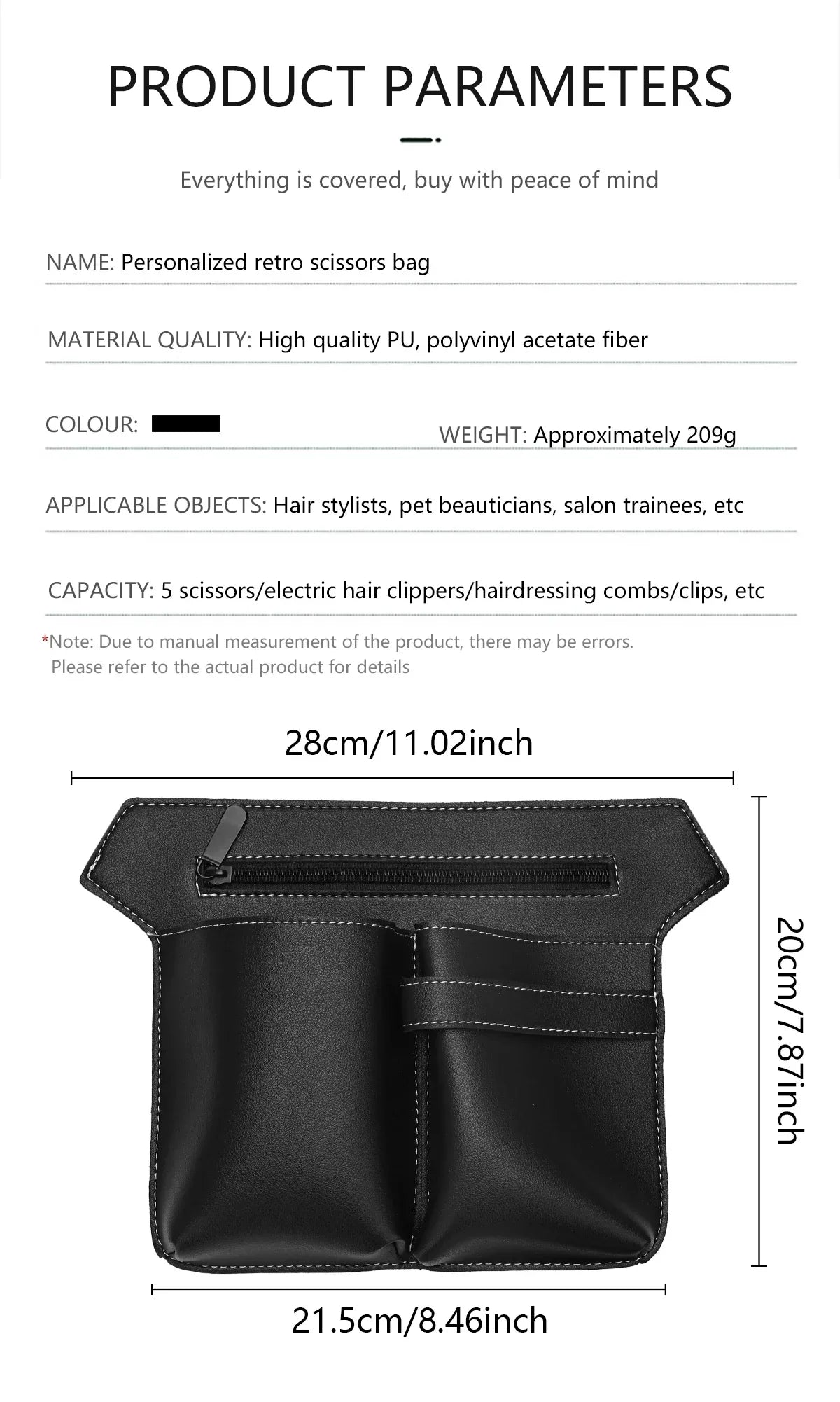 Hair Salon Barber Bag Professional Hairdresser Scissor Holster Belt Bags Barbershop Hairdressing Tools Accessories Supplies