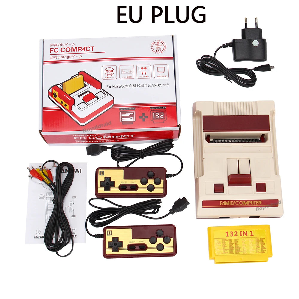 8 Bit Video Game Console Built in 500 Classic Games Family Computer TV Game Consola Support Game Cartridge For FC Retro Gaming