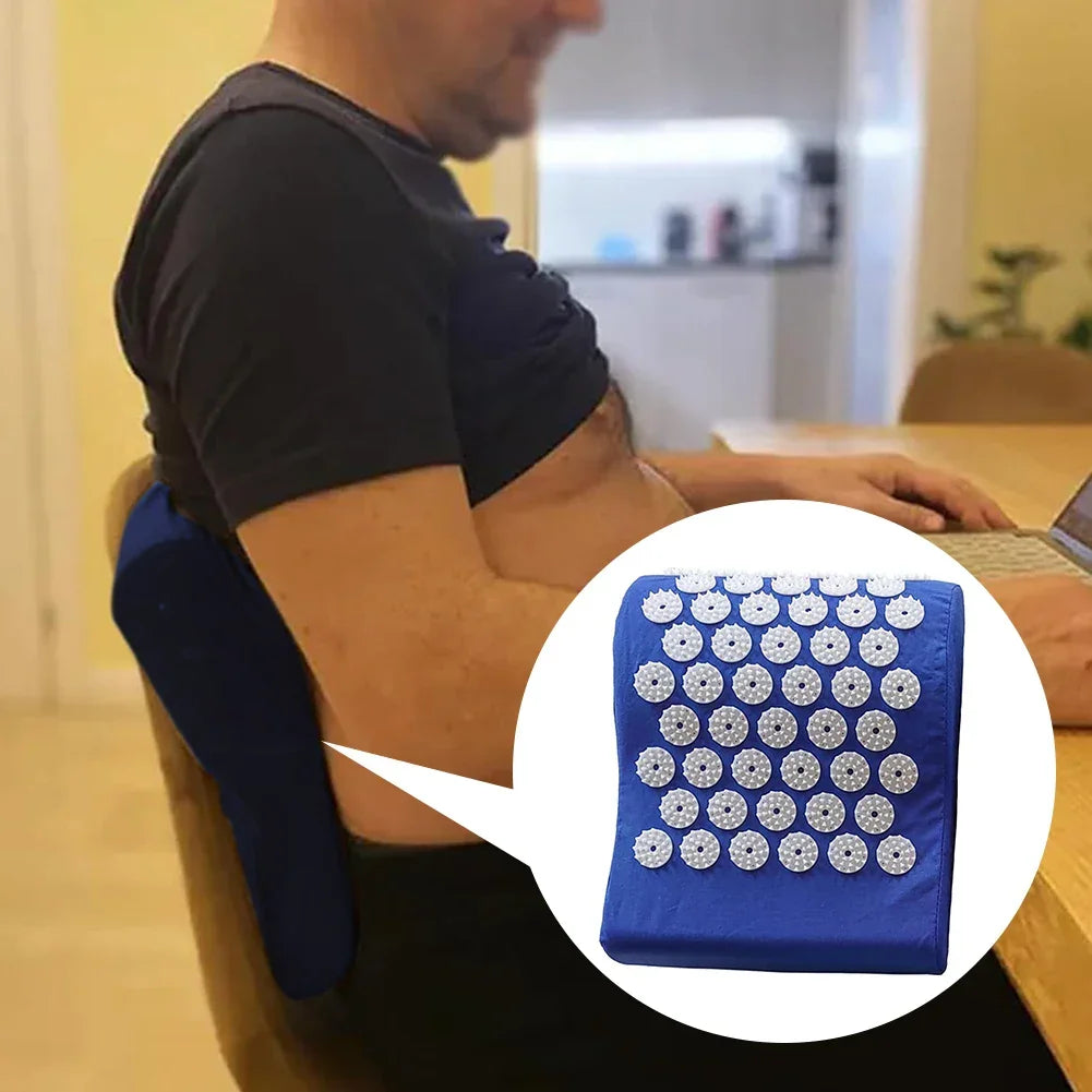 Low Back Pillow With Large Touchpoints Rectangle Home Acupressure Pillow Washable Stress Relief Pillow For Back Pain