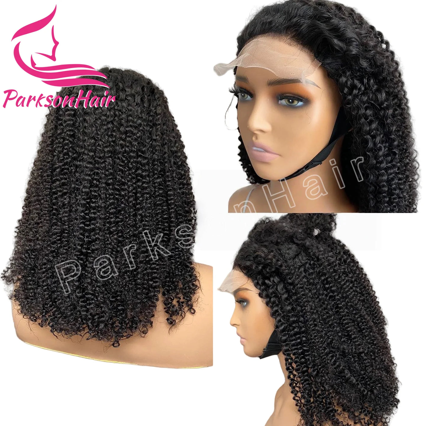 200% Kinky Curly Human Hair Wigs HD 13x4 Full Frontal Wig For Women Pre Plucked Lace Front Curly Wig 100% HD Lace Human Hair