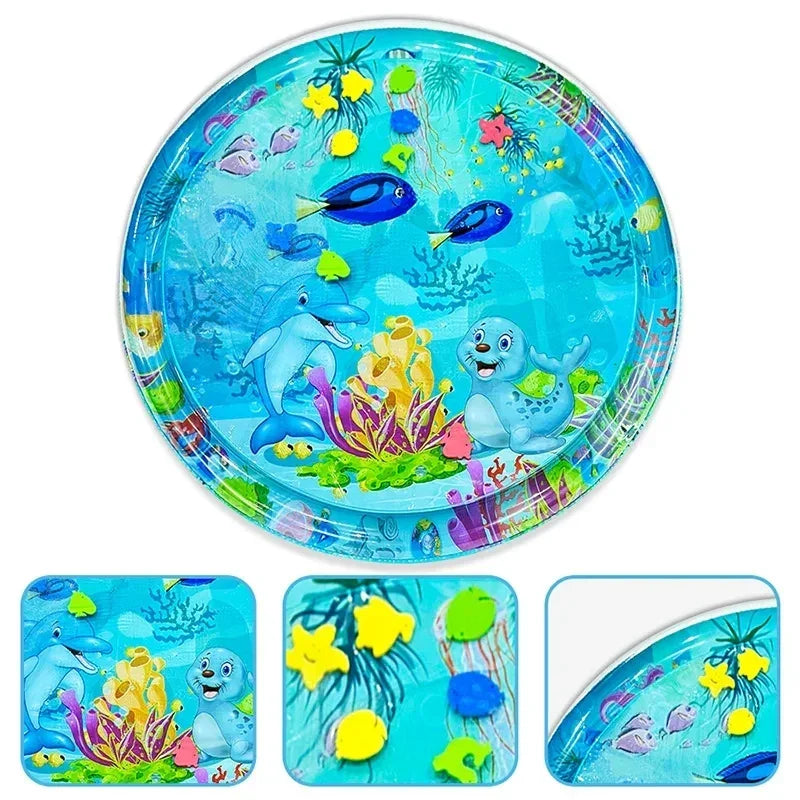 ROOXIN Baby Water Play Mat Inflatable Cushion PVC Infant Toddler Water Pad For Kids Outdoor Summer Playing Water Mat Water