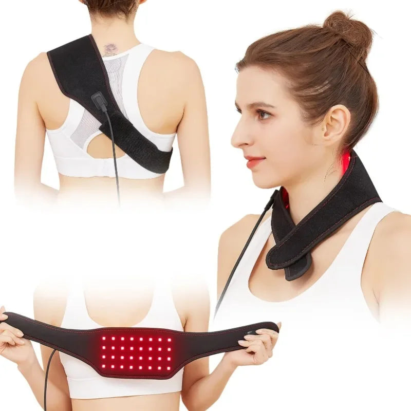 Red Infrared Light Therapy for Neck for Relaxing Neck Wrist Muscle,Relieving Fatigue,Promoting Metabolism,Skin Recovery