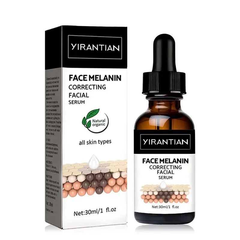 Melanin Facial Repair Serum 30ml Hydrating Repairing Dark Skin Whiten Vitamin C Essence Reduces Pigmentation Improve Skin Makeup