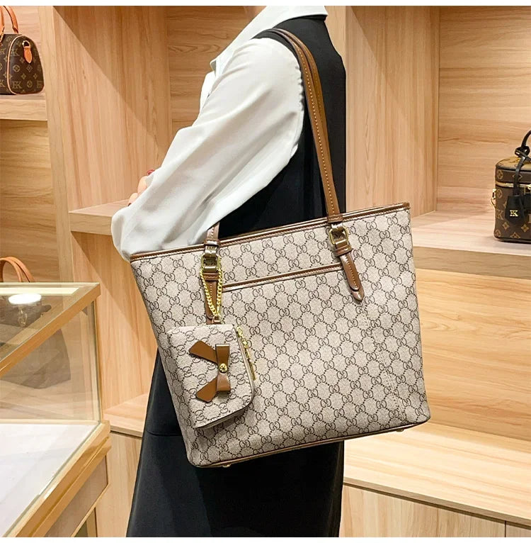 Brand handbag for women 2025 new spring/summer high-end texture retro designer single shoulder crossbody bag with large capacity