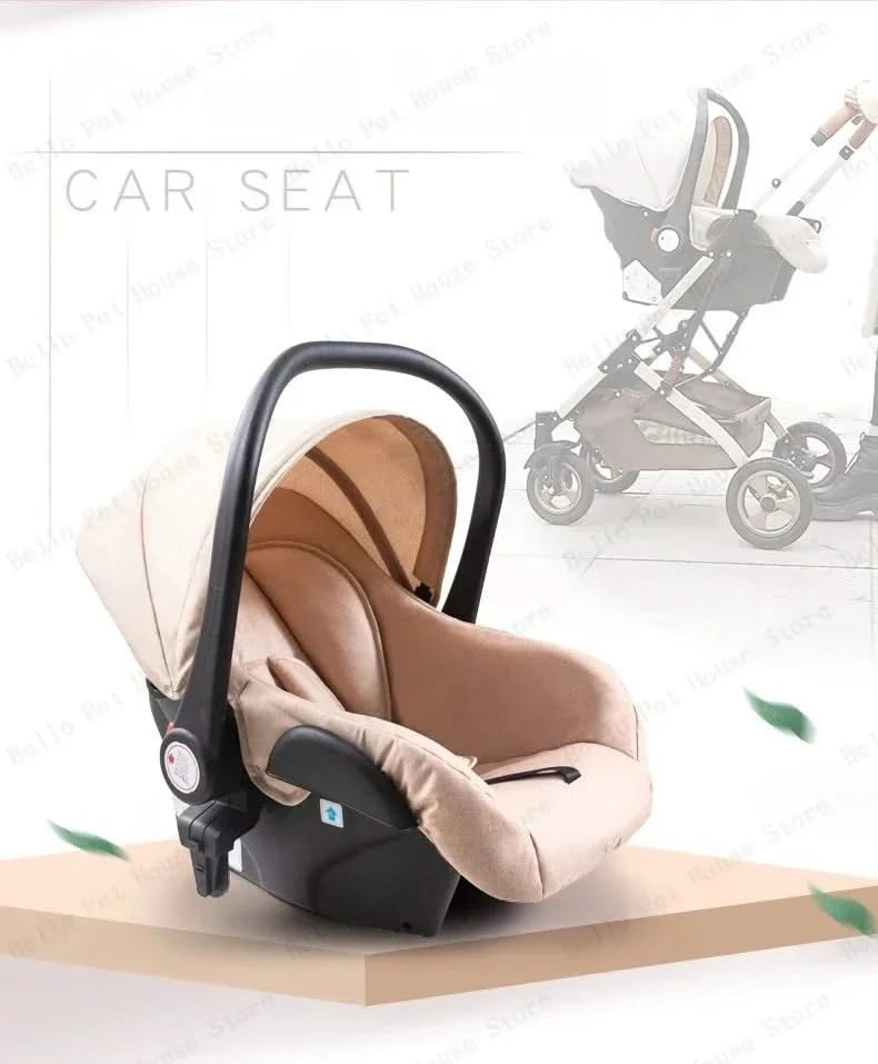 3-in-1 Twin Baby Stroller with Car Seat,portable Foldable Baby Stroller High View Newborn Baby Stroller Can Sit and Lie