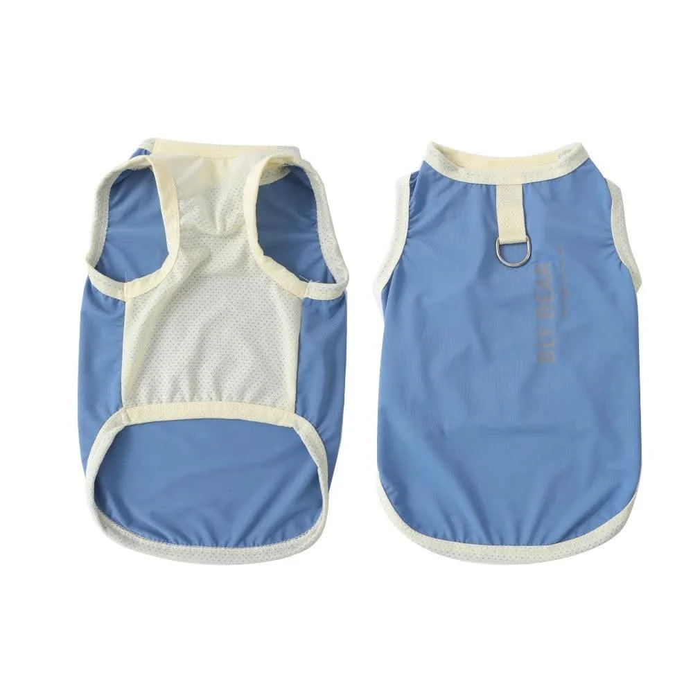Pet Summer Cute INS  Breathable Patch Traction Tank Top Dog summer cloths  Cooling Vest for Dog  sun protective