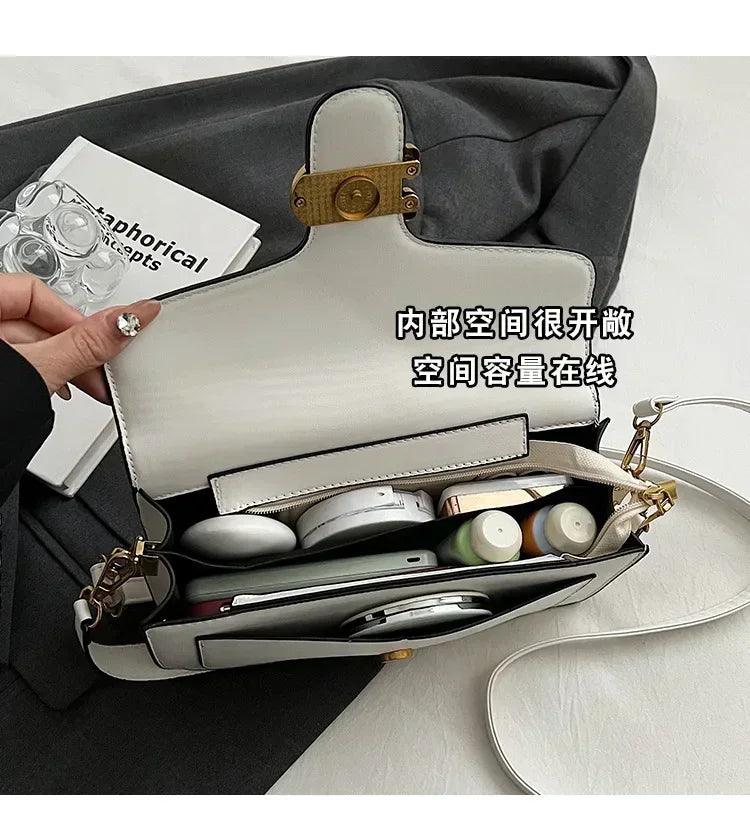 Luxury - grade 2025 women’s exclusive small square shoulder bag - solid - color aesthetic niche - style design& daily