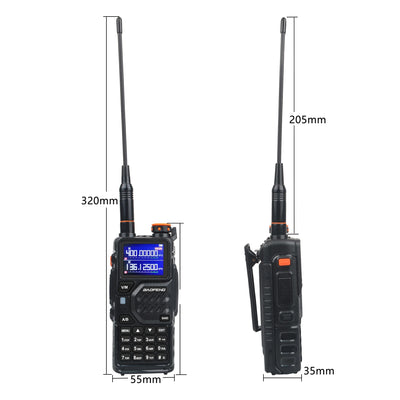 Walkie Talkie Baofeng K5Plus Tri-band Tx Six-band Rx 8W 999Ch Wireless Frequency Copy Scrambler Vox NoAA FM Radio K5PLUS