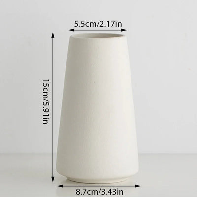 White Mini Ceramics Vase Ceramic Flower Vase Solid Vases for Flower Home Table Decor Vase Flower Bottle Solid Vases For Decor
