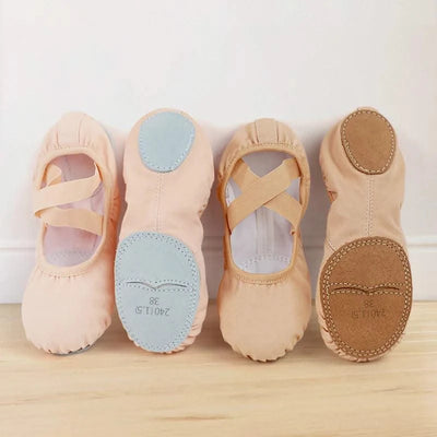 Ballet Dance Shoes for Women Girls Teenager Big Split Sole Ballet Shoes Children Adult Elastic Ballet Practice Dancing Slippers