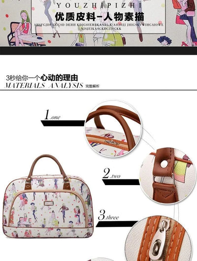Fashion Cartoon Print Travel Bags for Women