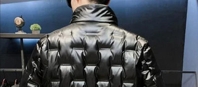 Men's Down Jacket Glossy Male Padded Coats Short Parkas Collared Padding Winter 2024 Outerwears Fashion 2024 Promotion Hot Outer