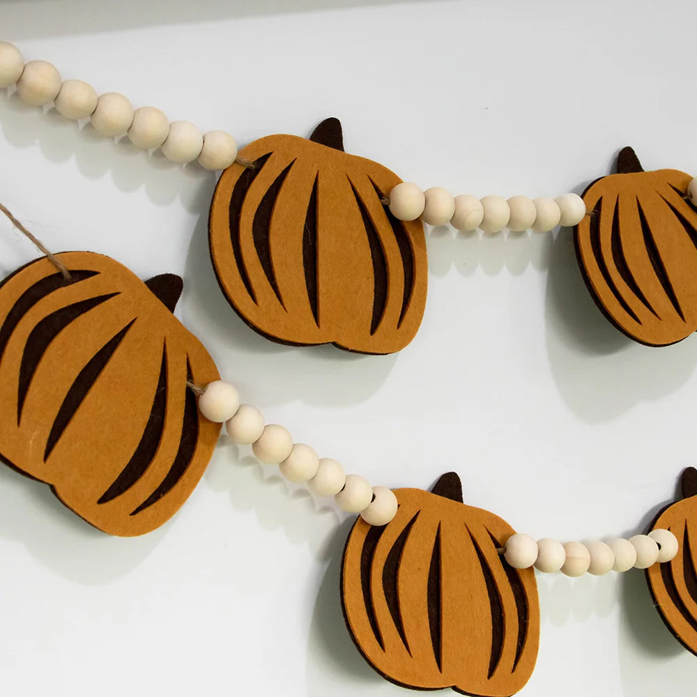 Thanksgiving Fall Pumpkin Banner Happy Halloween Party Fireplace Mantle Wall Home Patio Garden Decoration Autumn Decor Supplies