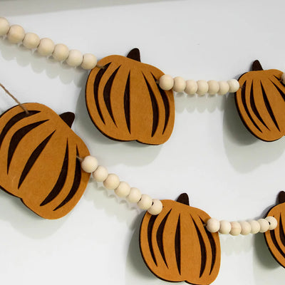 Thanksgiving Fall Pumpkin Banner Happy Halloween Party Fireplace Mantle Wall Home Patio Garden Decoration Autumn Decor Supplies