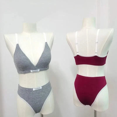 Women Cotton Bra And Panties Set