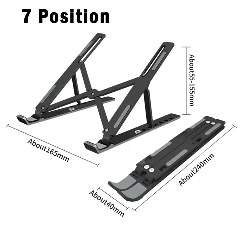 Foldable Laptop Stand 10 Position Adjustable Portable Notebook Support Base Holder ABS Laptop Holder For Laptop Accessories