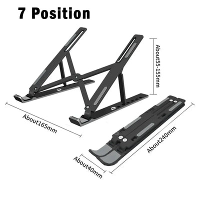 Foldable Laptop Stand 10 Position Adjustable Portable Notebook Support Base Holder ABS Laptop Holder For Laptop Accessories