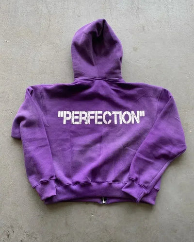 Zipper Hoodie Two Piece Set Hip Hop Digital Print