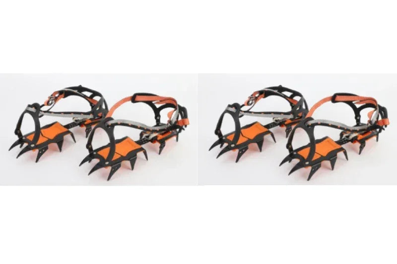 12 tooth professional crampons outdoor rock climbing ice fishing snow skid shoe cover mountaineering skid gear 12 teeth