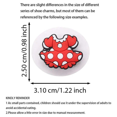 10-40pcs Disney Mickey Minnie Cartoon PVC Shoe Charms Fit Wristbands DIY Sandal Hole Kids Shoes Buckle Ornaments Party Gift