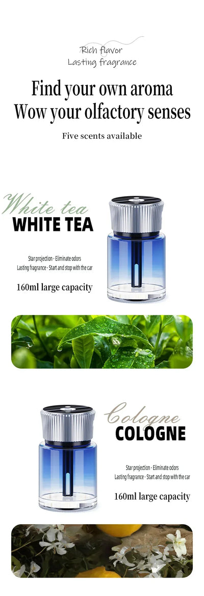 Smart car fragrance diffuser; car fragrance; automatic car fragrance diffuser; starry ceiling environment. USB car fragrance dif