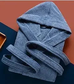 High Quality Men's Robe Hooded Winter Bathrobe