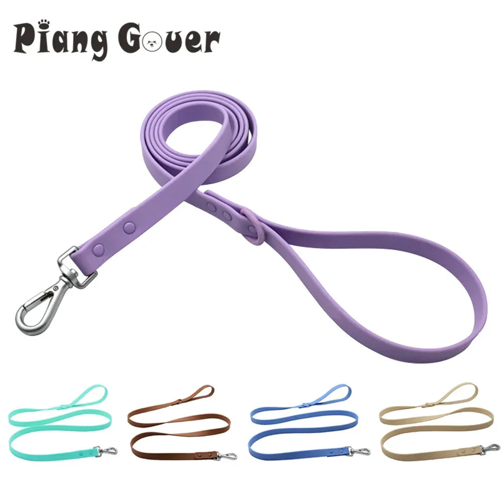 1.5m Candy Color PVC Waterproof Dog Leash Traction Lead Rope Outdoor Medium Pet Leashes