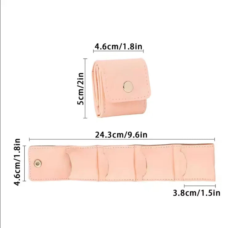 4 Compartments Jewelry Storage Bag Portable Mini Jewelry Bag Earrings Necklace Ring Organizer Bag Travel Jewelry Storage Case