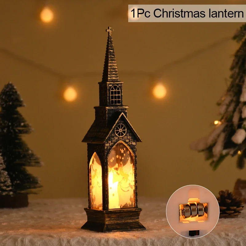 Christmas LED Night Light Santa Claus Snowman Lantern Lamp Table Ornament Christmas Decoration for Home Xmas Navidad Gifts