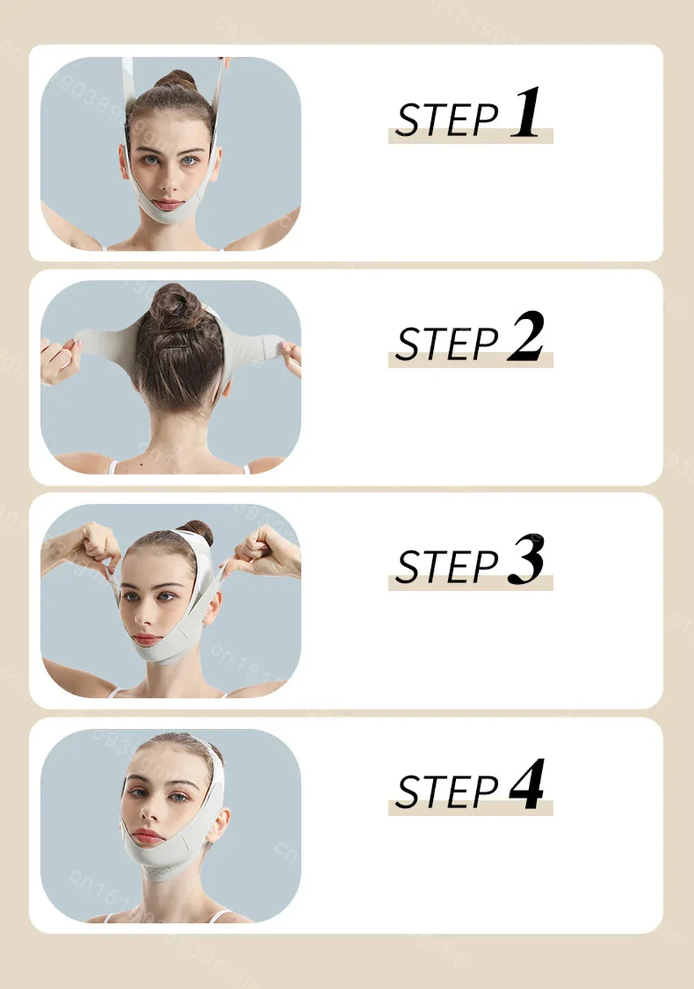 Face Slimming Bandage Face Lifting Belt V Line Face Slimming Strap Double Chin Tightener Slim Strap Facial Lifting Mask Tool