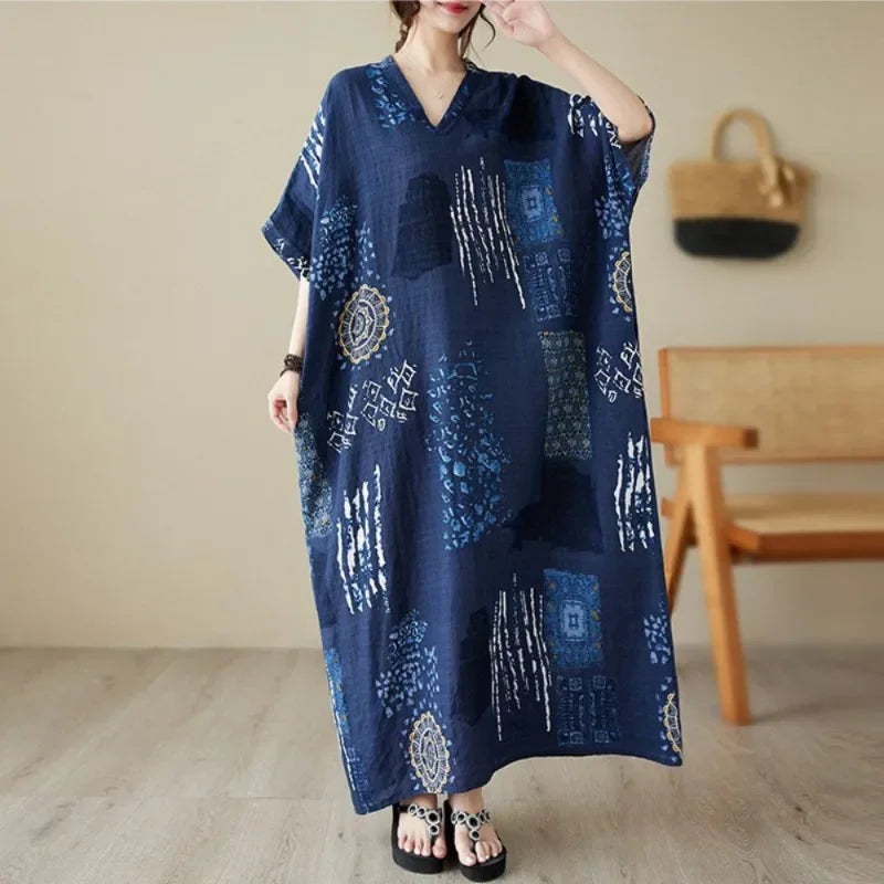 Summer Dress for Women Clothing Streetwear Ethnic Style Bohemian Beach Vintage Clothes Casual Fashion Harajuku Loose Streetwear