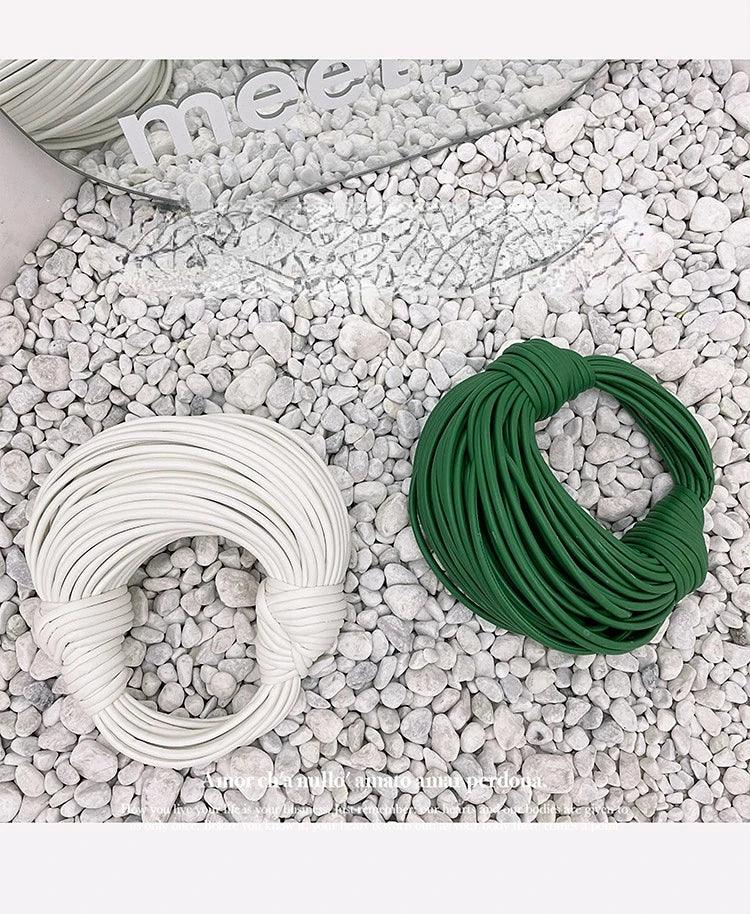 Handbags for Women 2025 New in Gold Luxury Designer Brand Handwoven Noodle Bags Rope Knotted Pulled Hobo Silver Evening Clutch