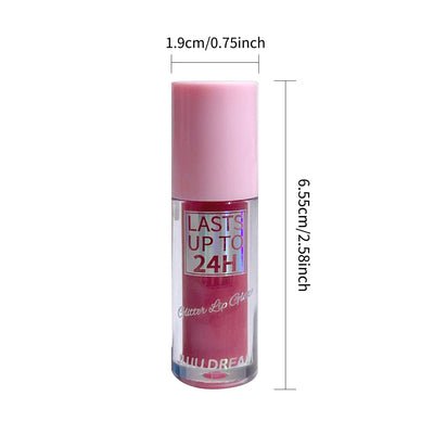 Flowing light Glitter Lip Glaze Long Lasting Lip Gloss Waterproof Liquid Lipstick Makeup Lip Oil Lip Tint Moisturizing