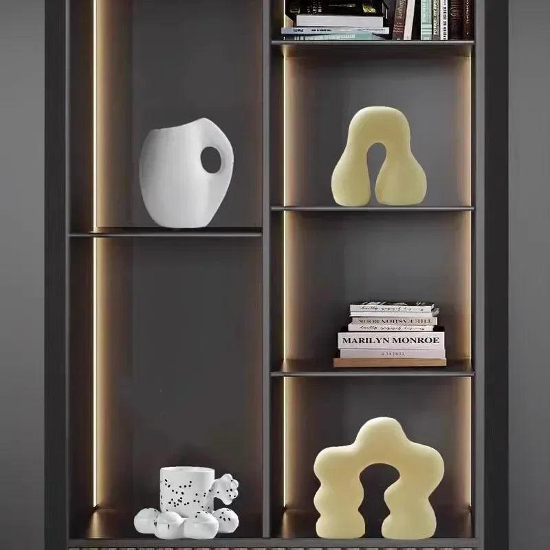 Classical ceramic ornaments home decor white and black decoration nordic special-shaped modern minimalist