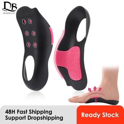 Orthopedic Arch Support Insoles for Flat Feet & X/O Legs Correction - Pain Relief Plantar Fasciitis Insoles for Men and Women