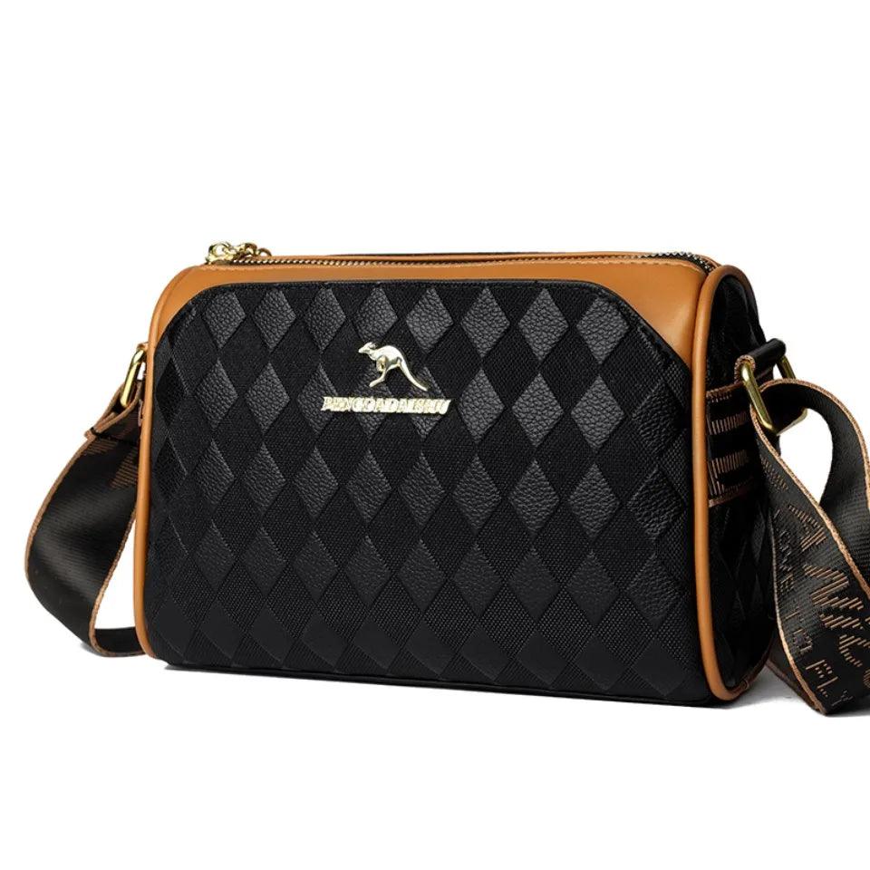 Luxury handbags women bags designer crossbody for mother soft pu leather shoulder purses handbag clutch 3 layers sac