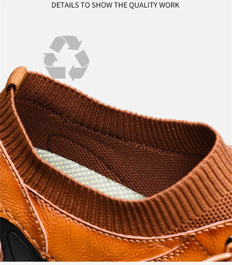 Men Shoes Casual Leather Handmade Men Sneakers Breathable Driving Shoes Designer Men's Loafers Fashion Moccasins Zapatos Hombre