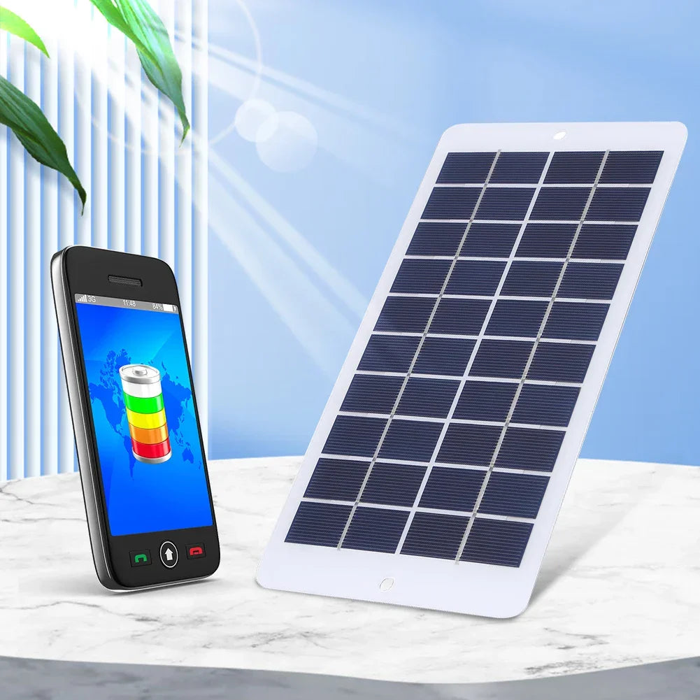 20W 5V Portable Solar Battery Charger Type-C Solar Panel Mobile Power Supply Lightweight Courtyard Lighting With 3-meter Cable