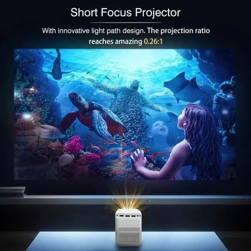 4K Mini Projector for Phone Portable Android Wifi Bluetooth Connection Home Cinema Full HD 1080P Home Theater LCD Projector