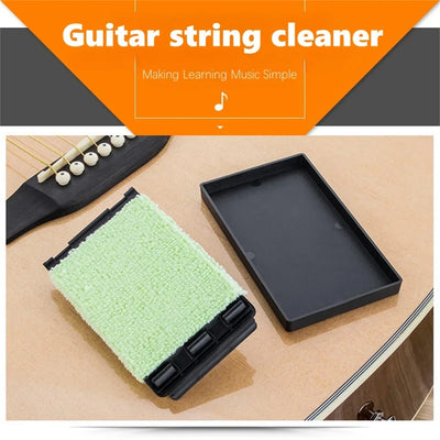 Guitar String Cleaner Clean Fretboard Cloth Tool for Maintenance and Care of Violin, Bass, Ukulele, Electric Guitars