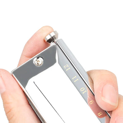 Professional Silver Chromatic Harmonica｜12-Hole 48 Tones w/Stainless Cover｜Guoguang Voice-Optimized｜Home Use for All Ages 🎶