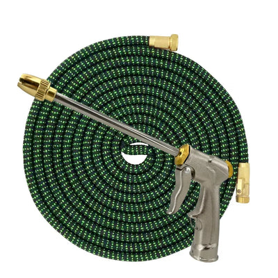 Expandable Garden Hose With Metal Nozzle, Lightweight And Non Twisted Flexible Garden Hose, 3/4 Inch Solid Brass Fittings