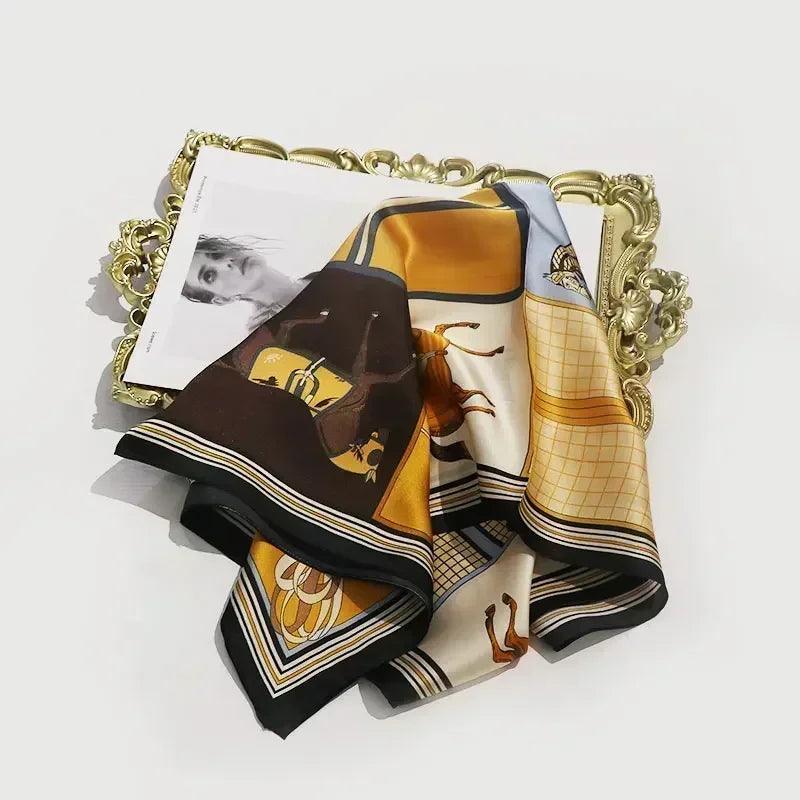 Nordic style square scarf autumn and winter silk