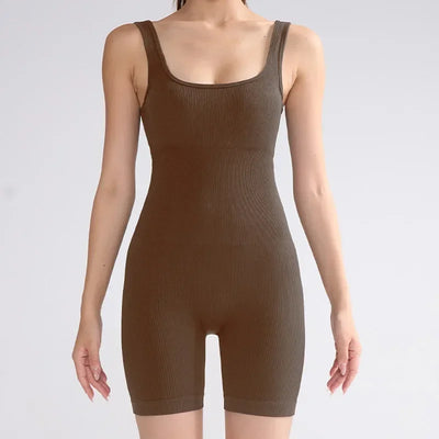 Sports Jumpsuit for Women, Seamless Waist and Hip Lifting Jumpsuit, European and American Slimming and Elastic Fitness Bodysuit