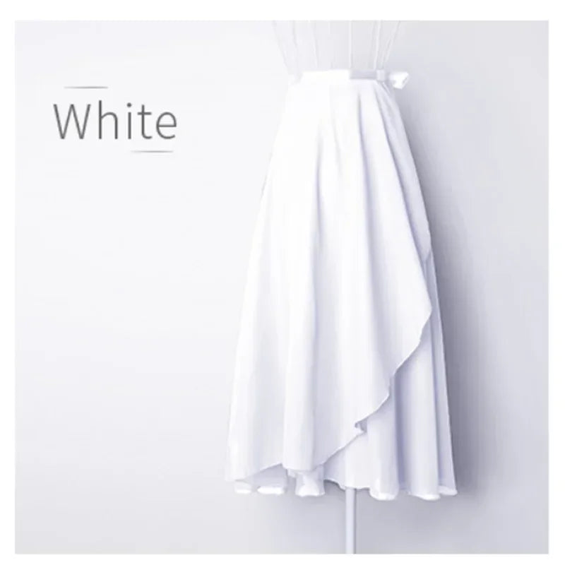Chiffon Ballet Tutu Dance Skirt Dance Skate Wrap Scarf Gymnastics Ballerina Lyrical Long Ballet Skirt Ballet Dance Dress Women